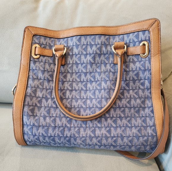 Michael Kors denim satchel - Picture 2 of 6
